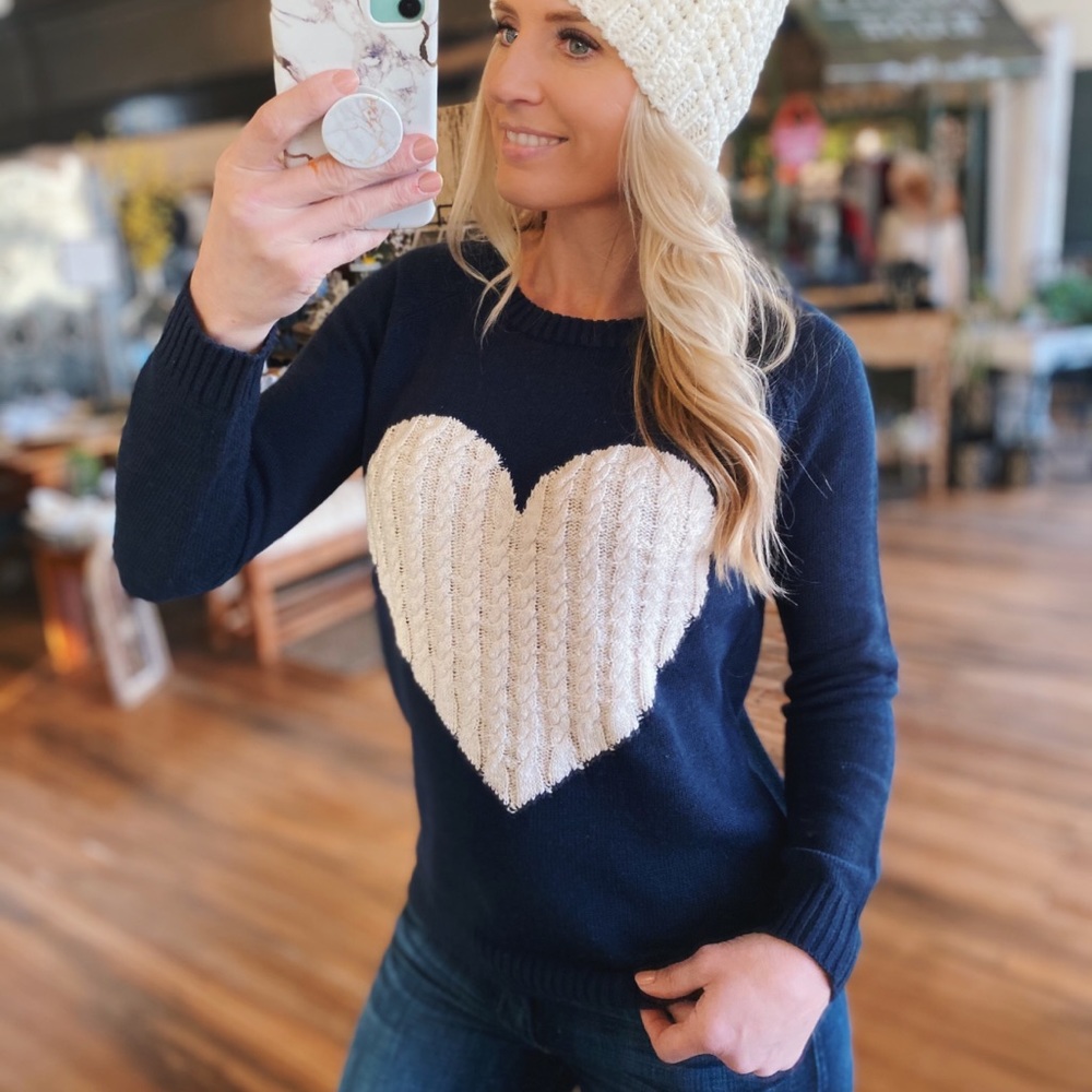 SO MUCH LOVE SWEATER-NAVY/IVORY - Picture 5 of 5